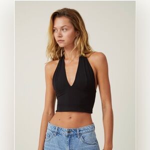 Halter V Neck Top